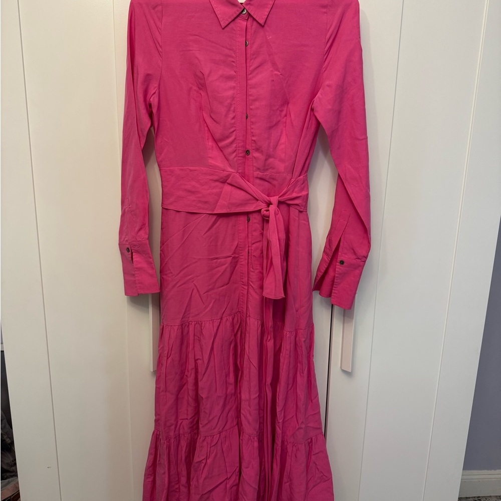 Kobi Halperin Vibrant Pink Long-Sleeve Dress